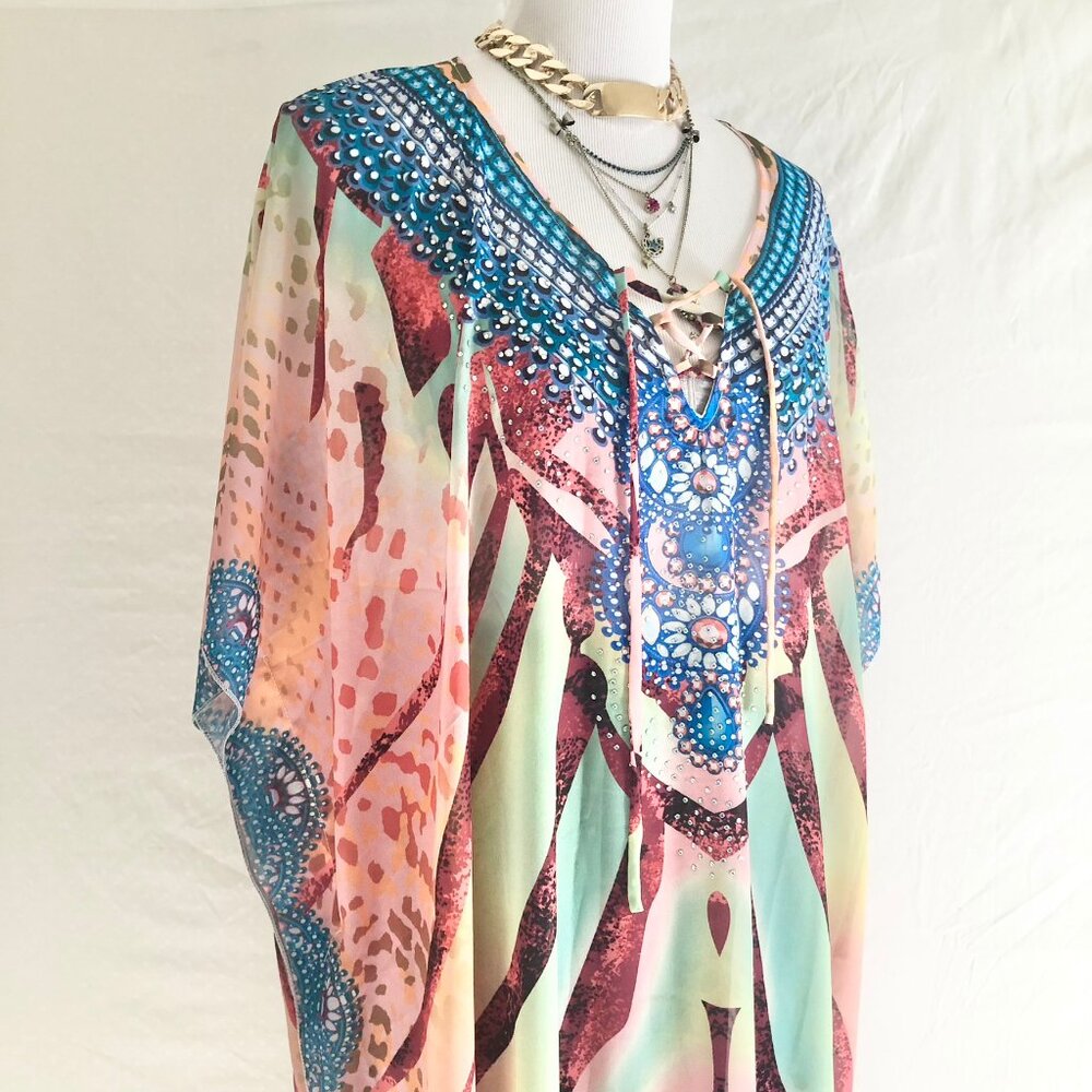 Chiffon Beach Cover Up Maxi Dress - Picture 3 of 8